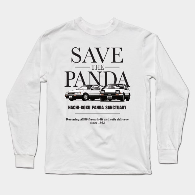 Save the Panda AE86 Long Sleeve T-Shirt by 8800ag